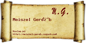 Meiszel Geréb névjegykártya